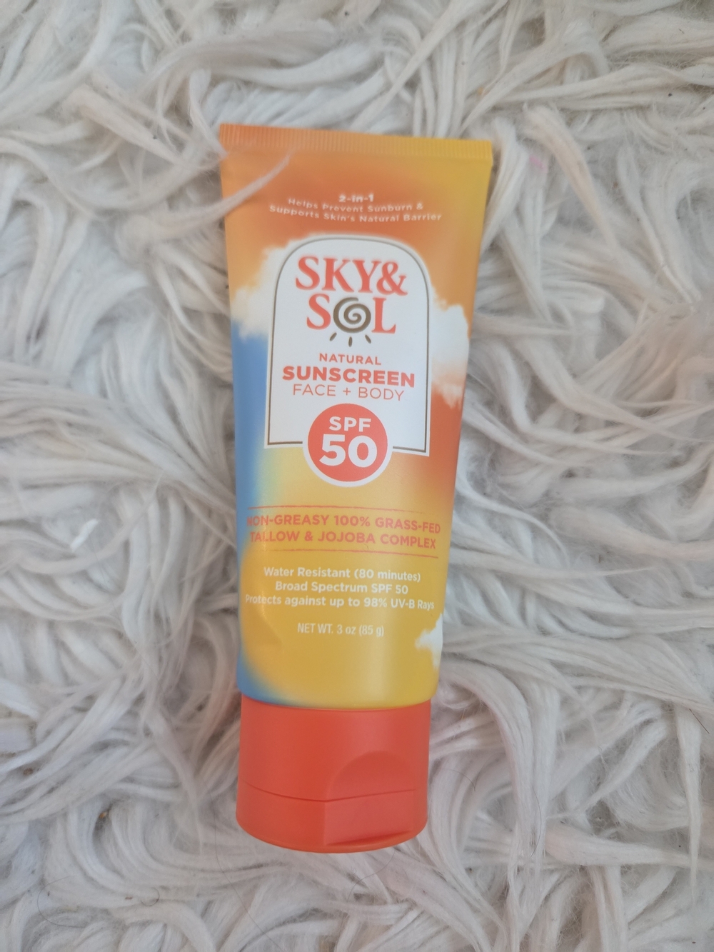Sky&Sol Spf 50 Natural Suncreen 100% Grass Fed Tallow And Jojoba Sunscreen